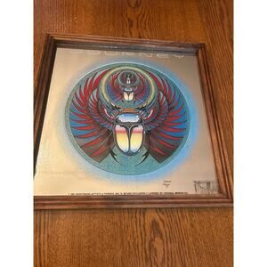Vintage 1981 Journey Band Captured Carnival Prize Framed Mirror Stanley Mouse
